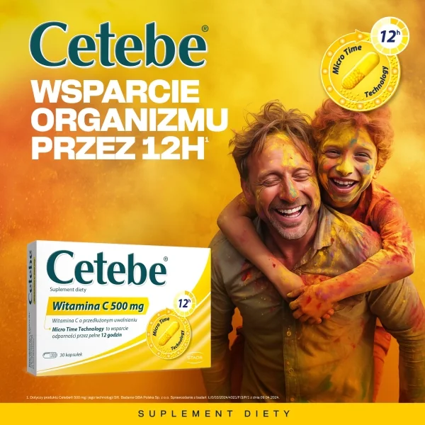 Cetebe Witamina C 500 mg 30 kapsułek