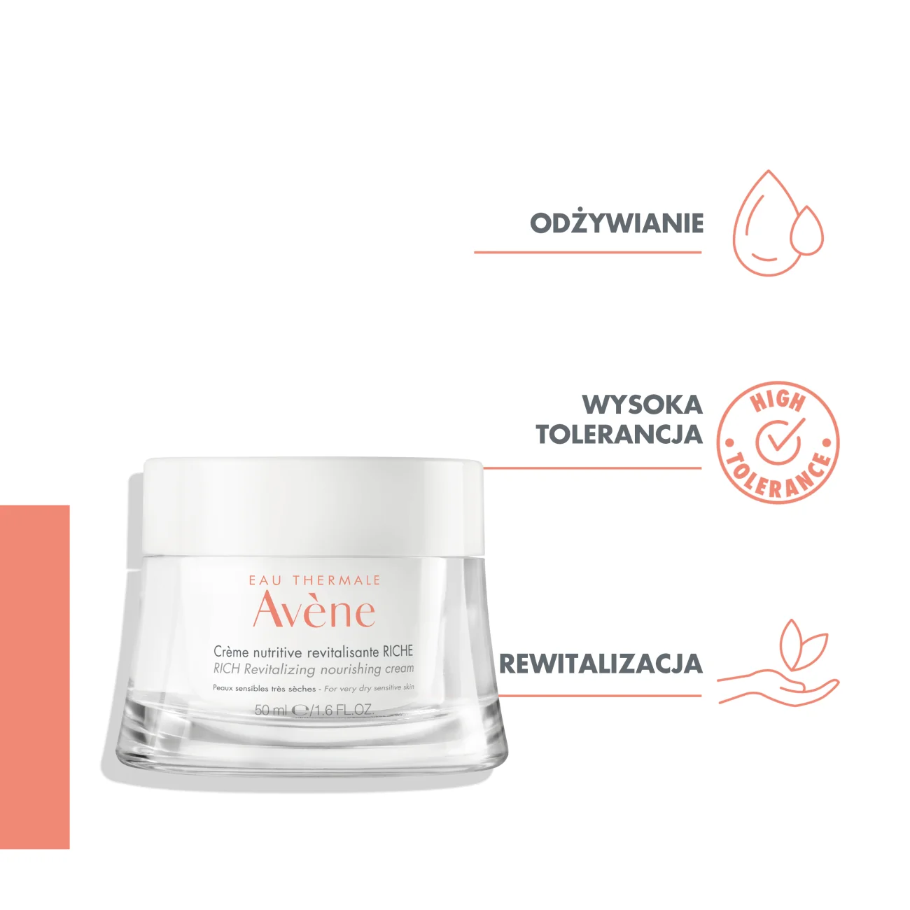 Avene LesEssentiels krem odżywczy rewitalizujący, 50 ml