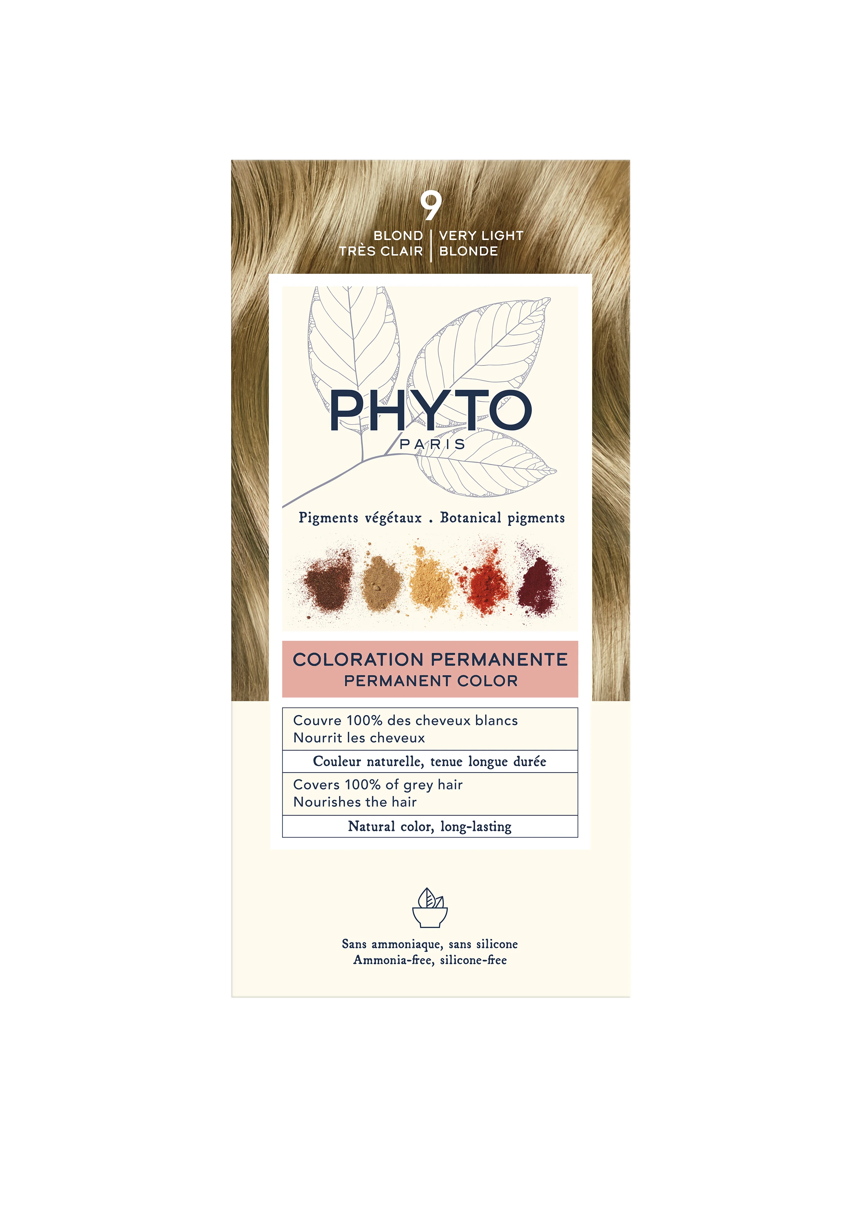 Phyto Color, farba do włosów, 9 bardzo jasny blond, 50 ml