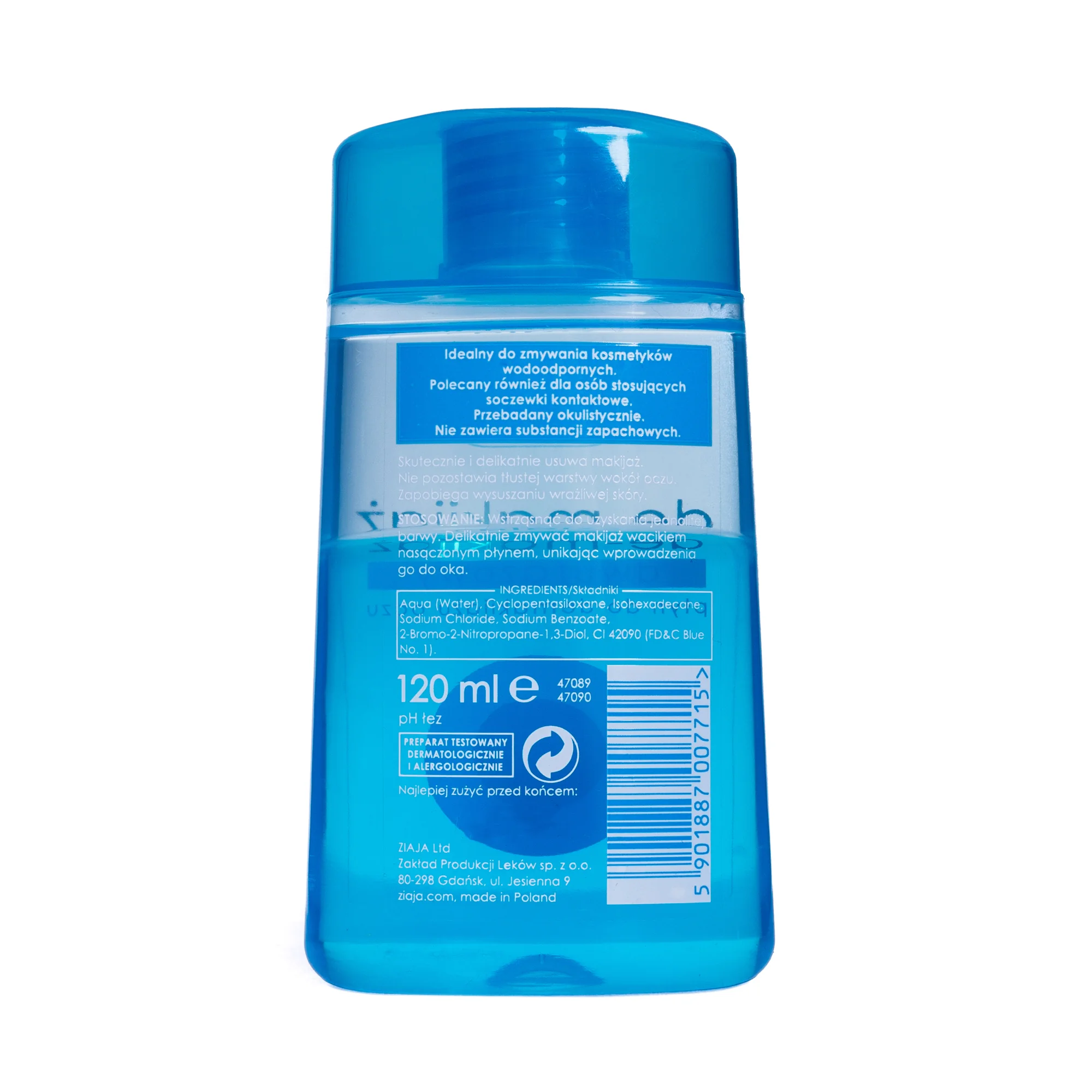 Ziaja De-Makijaż dwufazowy płyn do demakijażu oczu, 120 ml
