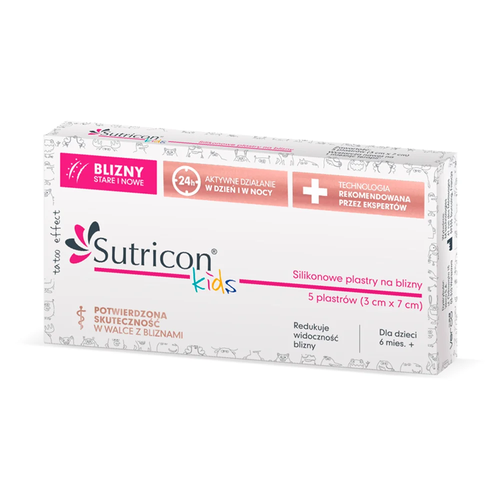 Sutricon Kids plastry na blizny, 3 x 7 cm, 5 sztuk