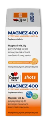 Doppelherz® shots Magnez 400 10 ampułek