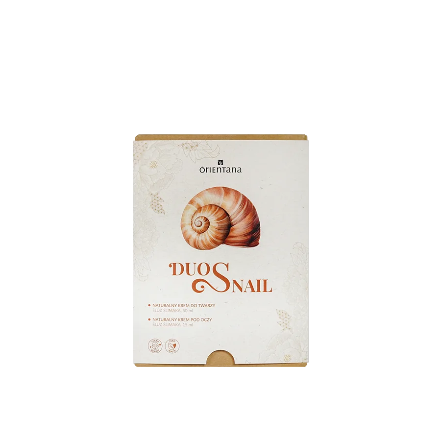 Orientana Duo Snail krem do twarzy śluz ślimaka, 50 ml +  krem pod oczy śluz ślimaka, 15 ml