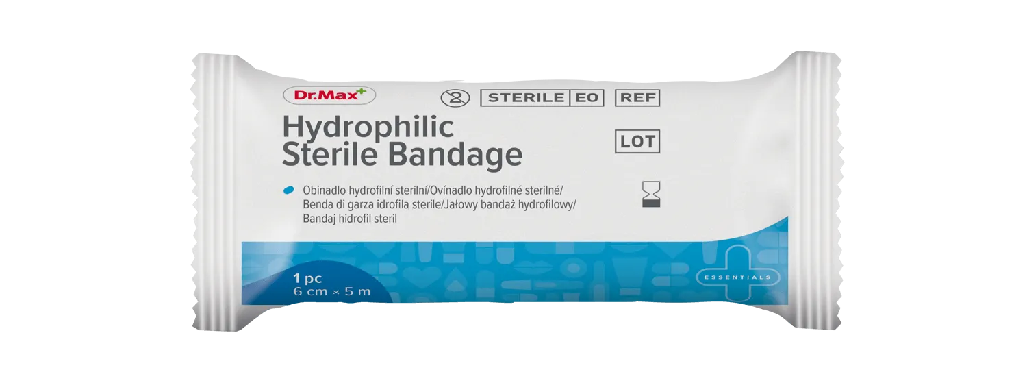 Dr.Max Hydrophylic sterile bandage 6 cm x 5 m, 1 szt.