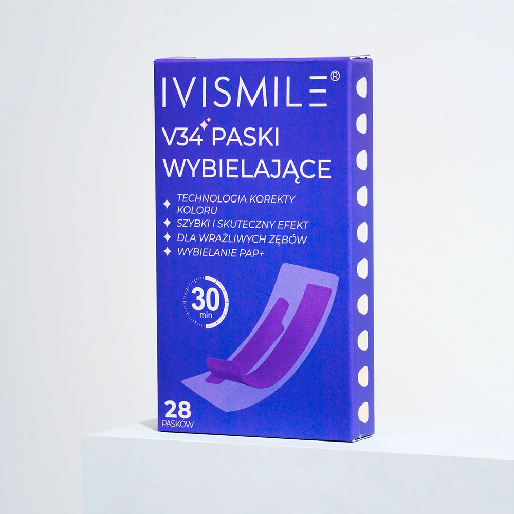 Ivismile Coconut Purple kokosowe paski wybielające 28 sztuk, 35 g