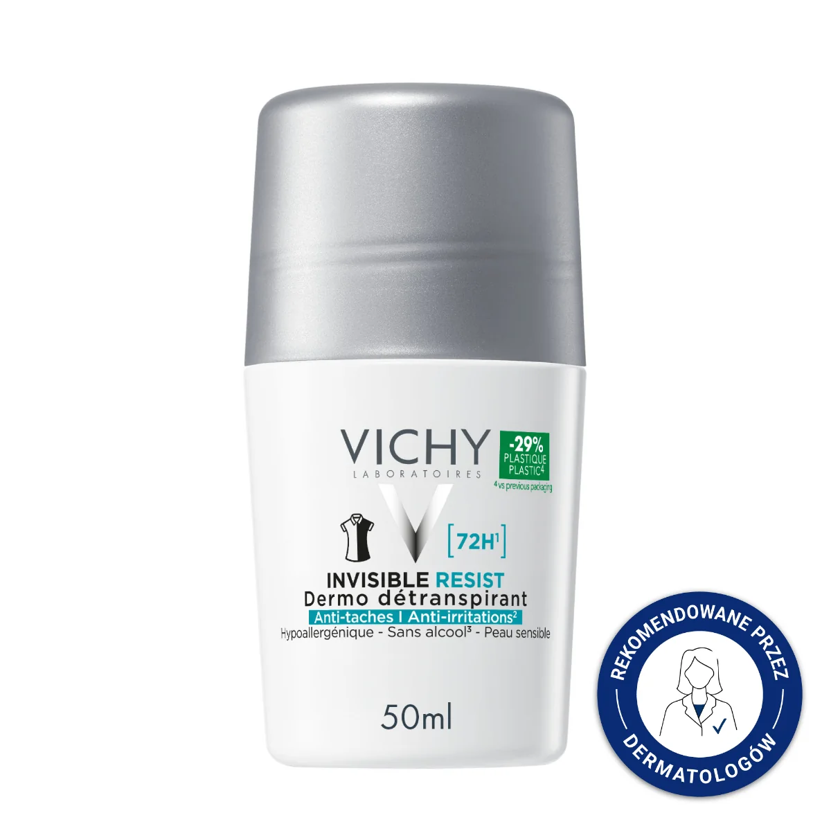 Vichy Invisible Resist Antyperspirant w kulce przeciw śladom 72h, 50ml