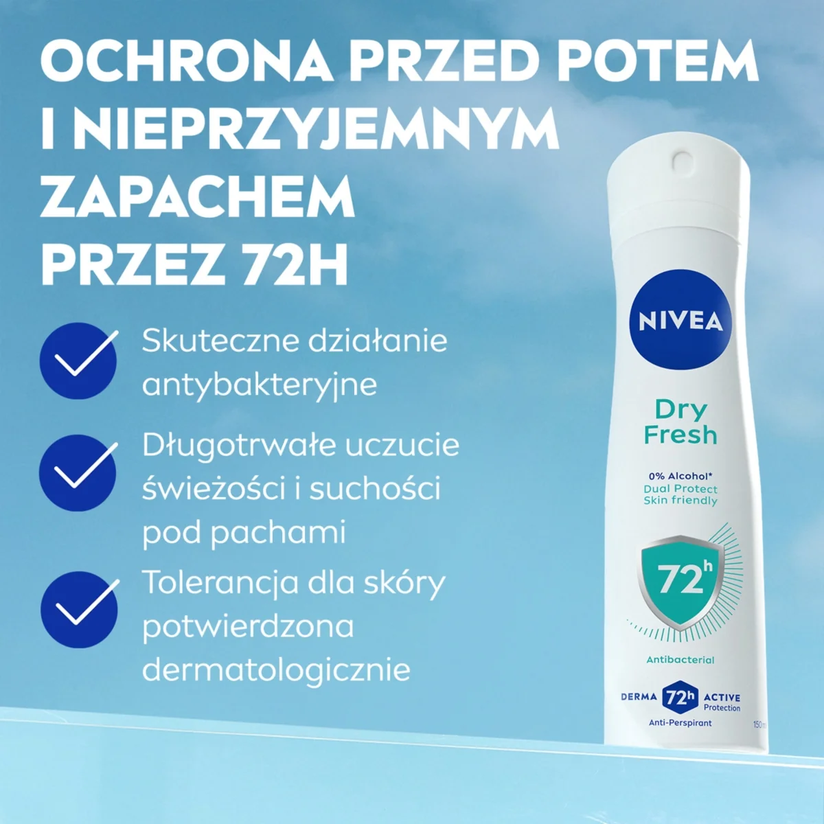 Nivea Dry Fresh antyperspirant w sprayu, 150 ml