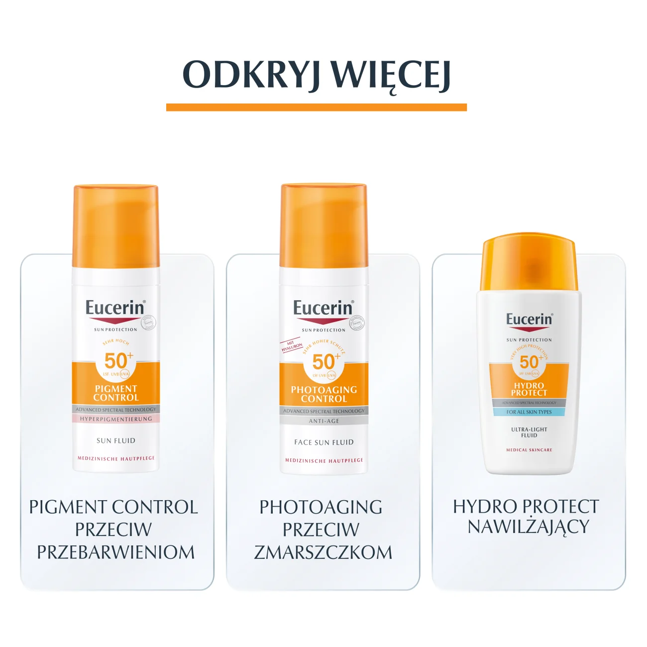 Eucerin Sun Oil Control Dry Touch Żel-krem ochronny SPF50+, 50 ml
