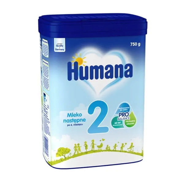 Humana 2, mleko następne po 6. miesiącu, 750 g