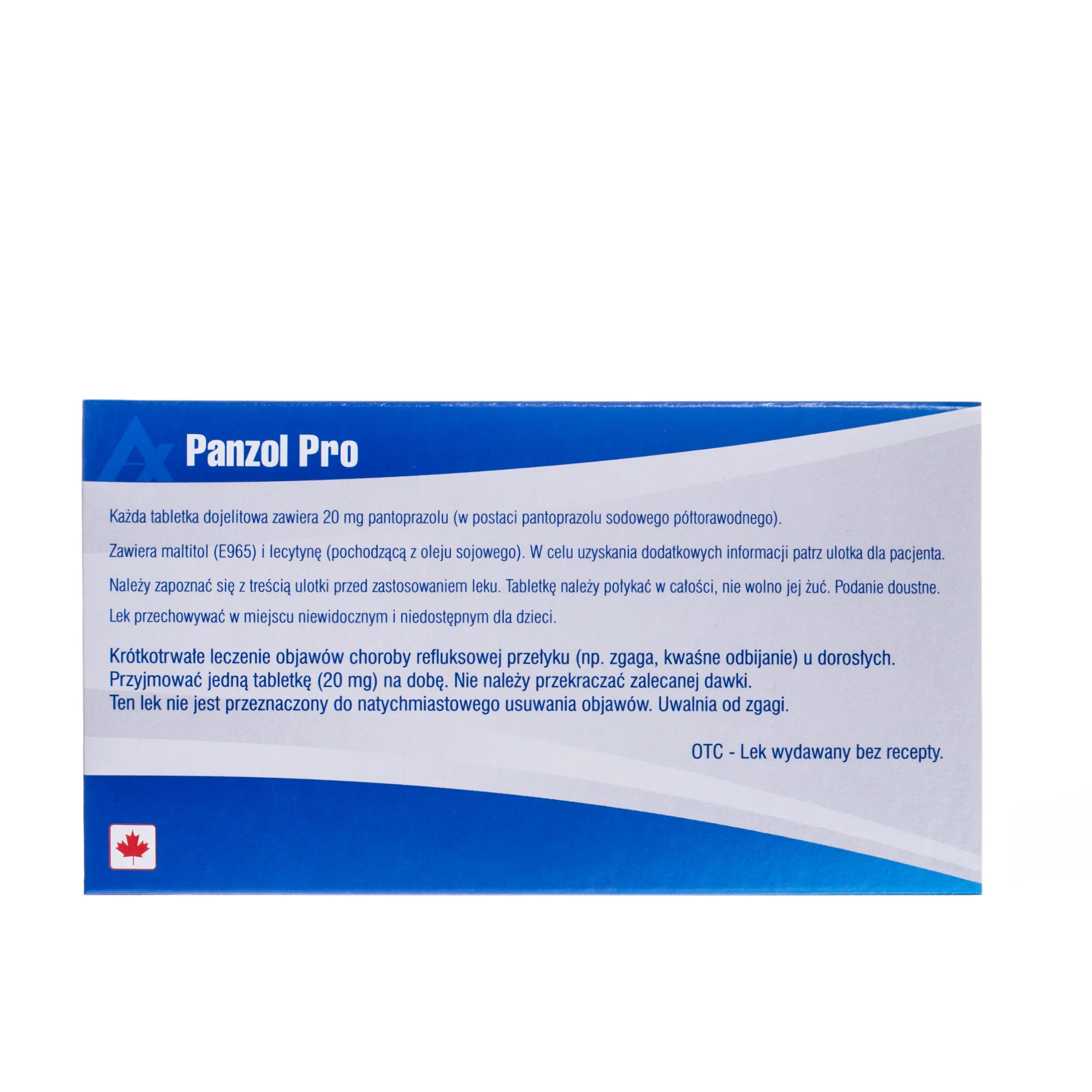 Panzol Pro, uwalnia od zgagi, 14 tabletek 