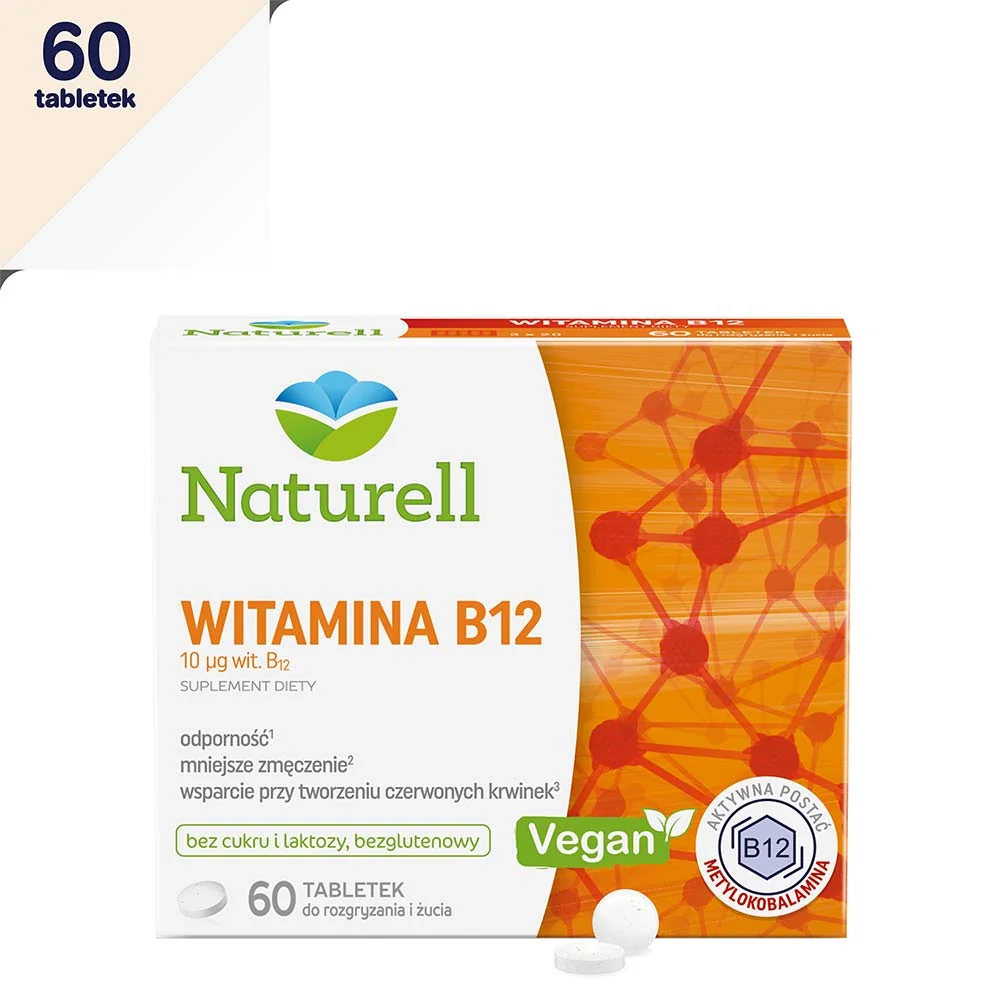 Naturell Witamina B12 suplement diety, 60 tabletek
