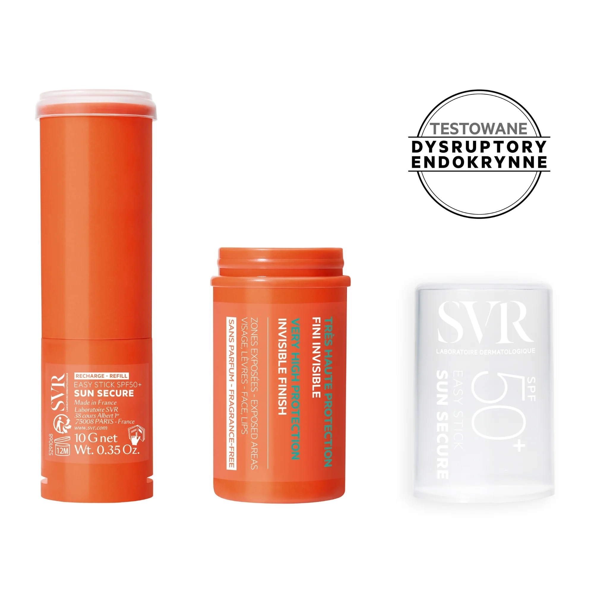SVR Sun Secure Easy Stick sztyft do ciała, refill, SPF 50+, 10 g