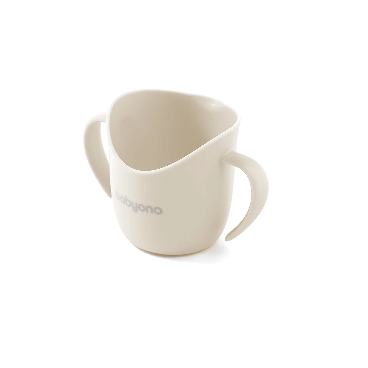 Babyono ergonomiczny kubek treningowy beżowy, 1 sztuka