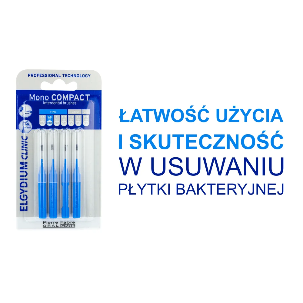 Elgydium Clinic Mono Compact 1 szczoteczki międzyzębowe niebieskie, 4 szt.