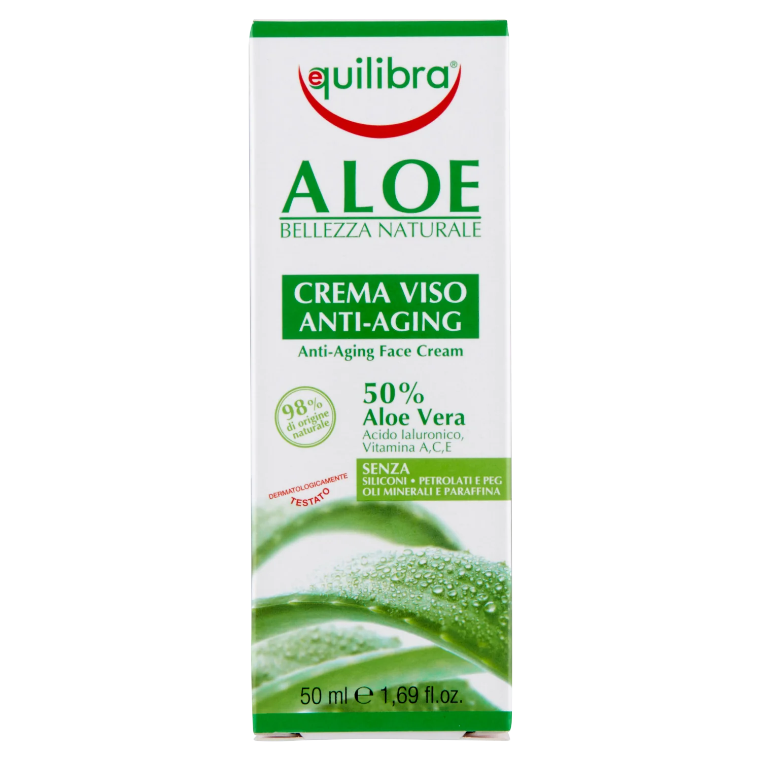 Equilibra Aloe krem do twarzy przeciwstarzeniowy, 50 ml