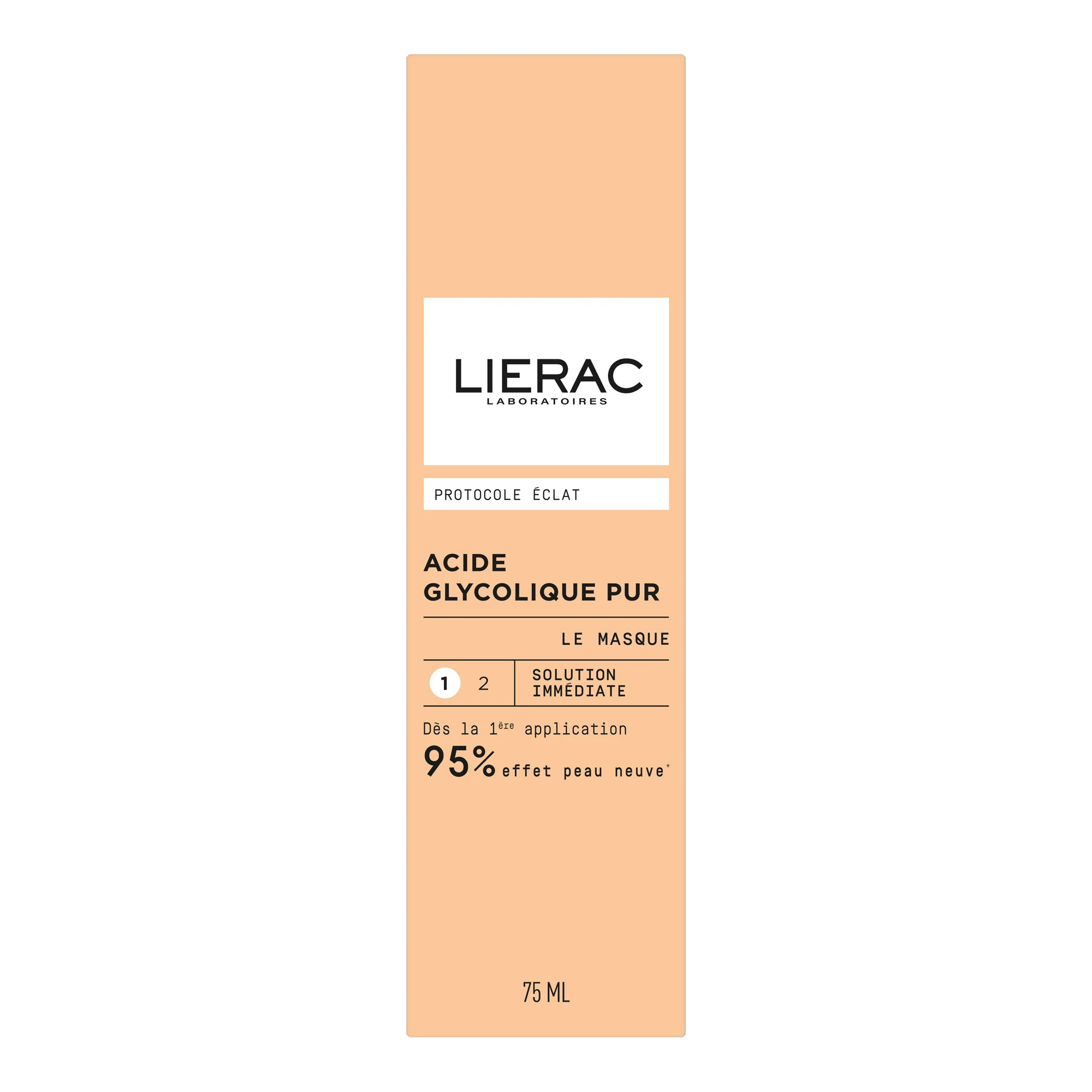 Lierac Protocole Éclat maska peelingująca z kwasem glikolowym, 75 ml