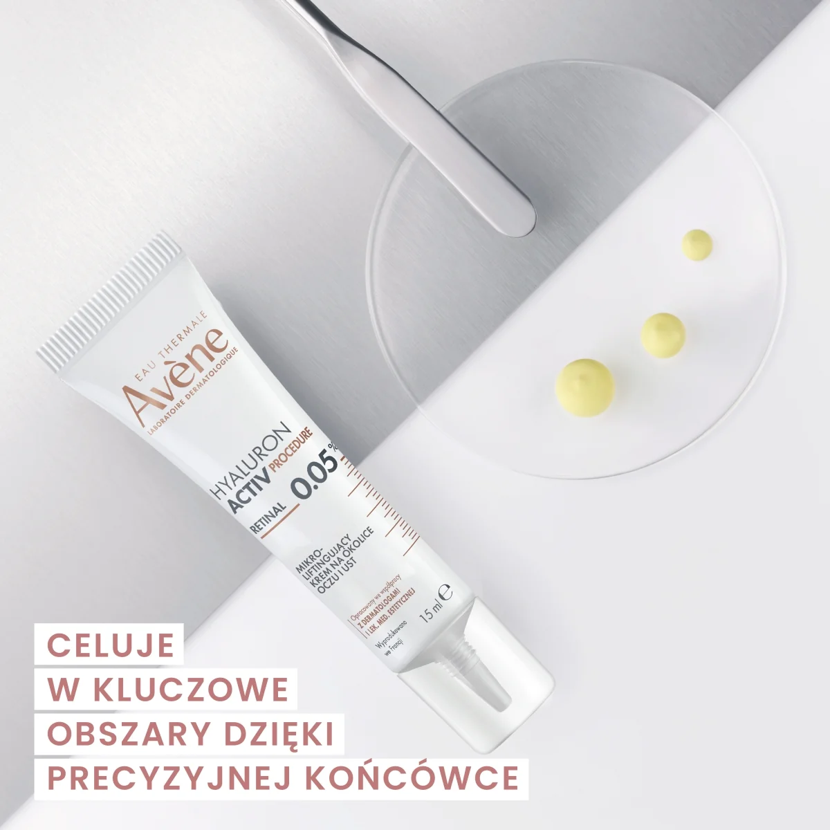 Avène Hyaluron Active Procedure mikroliftingujący krem na okolice oczu i ust, 15 ml