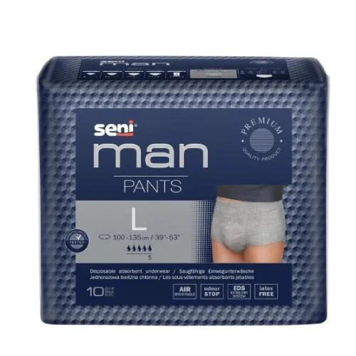 Seni Man Pants Bielizna chłonna dla mężczyzn L, 10 szt.