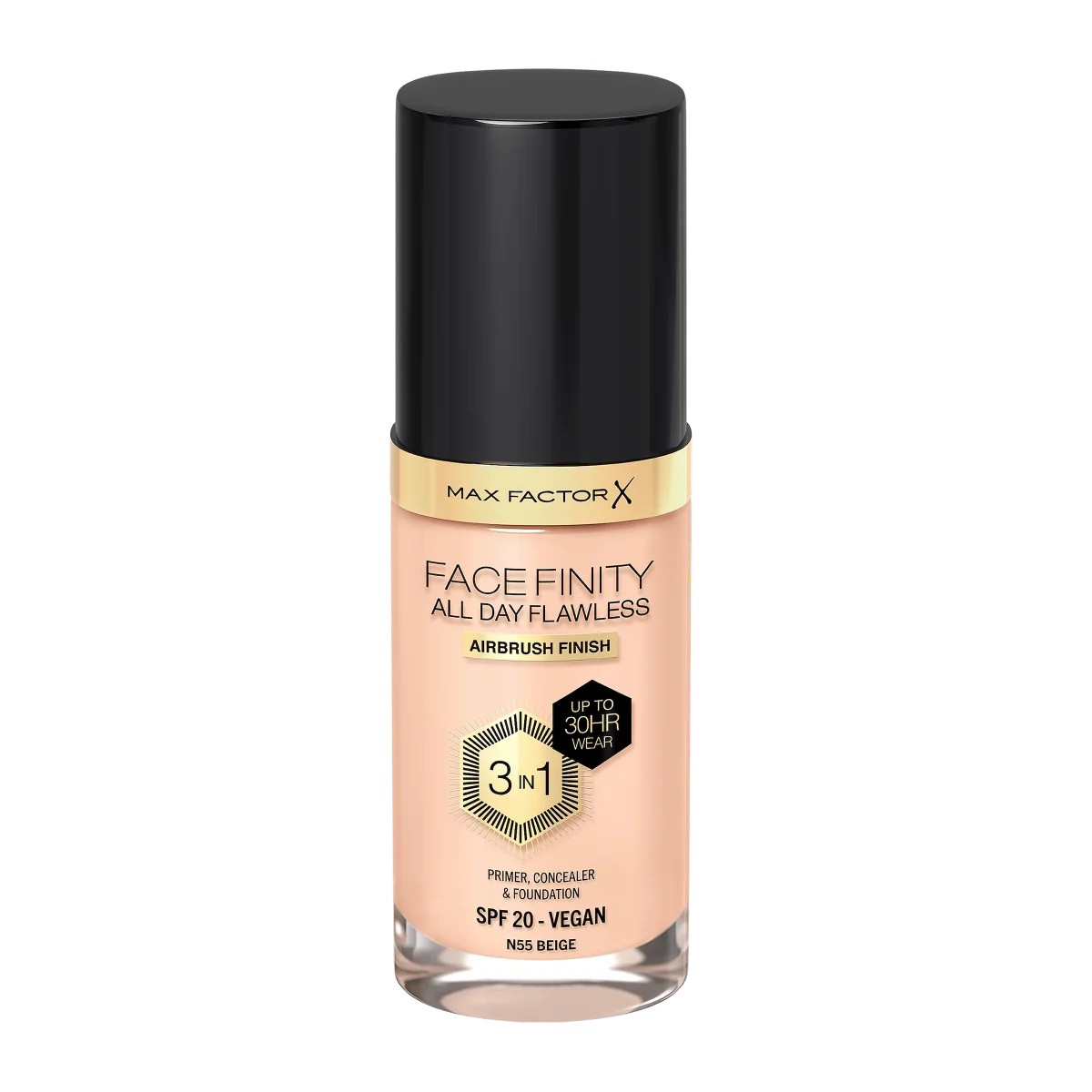 Max Factor Facefinity All Day Flawless Podkład do twarzy 3w1 N55 Beige, 30 ml