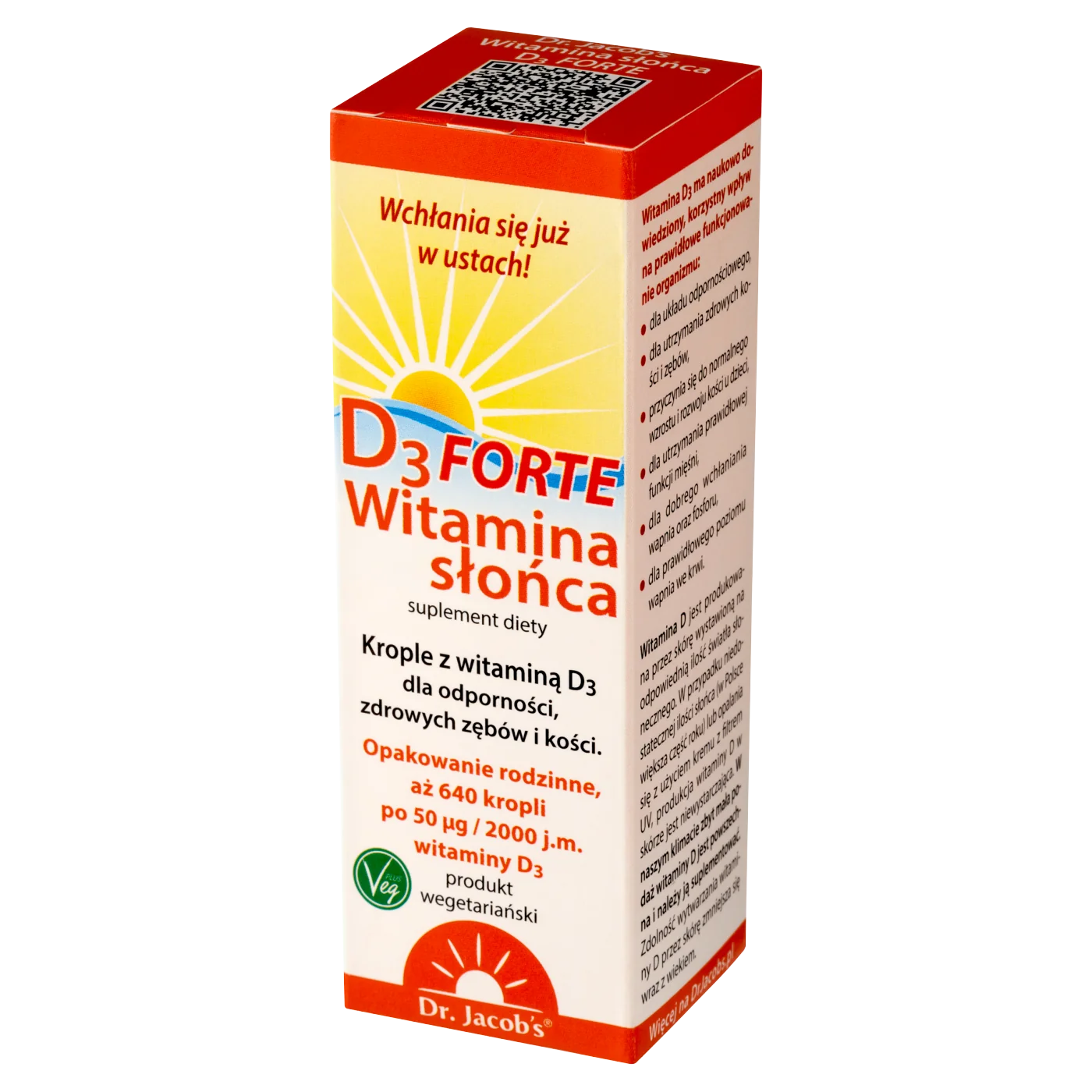 Dr. Jacob's Witamina D3 Forte krople doustne, 20 ml
