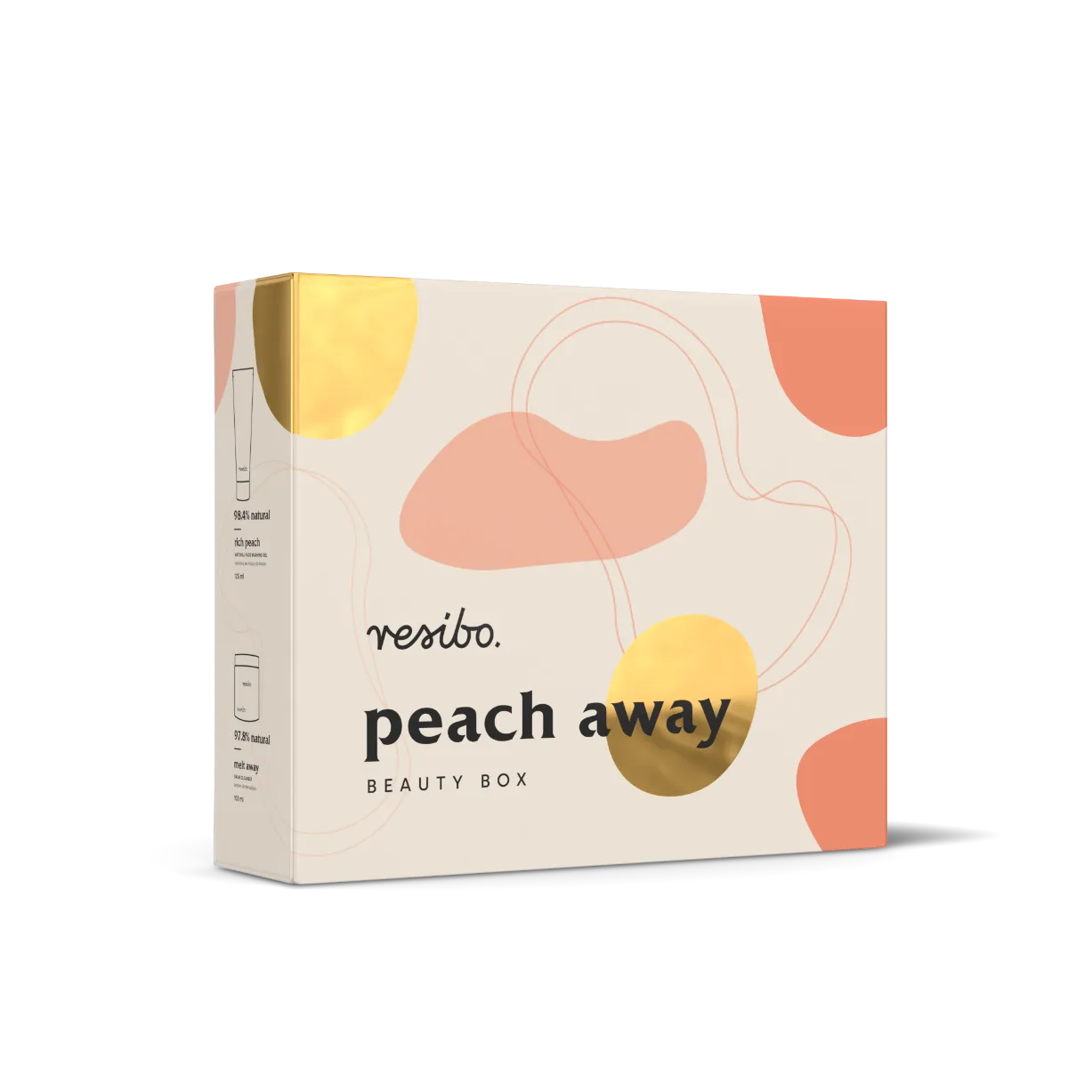 Resibo Peach Away zestaw do oczyszczania twarzy i demakijażu, 125 ml + 100 ml