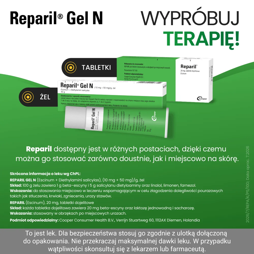 Reparil Gel N (10 mg + 50 mg )/g, żel, 40 g