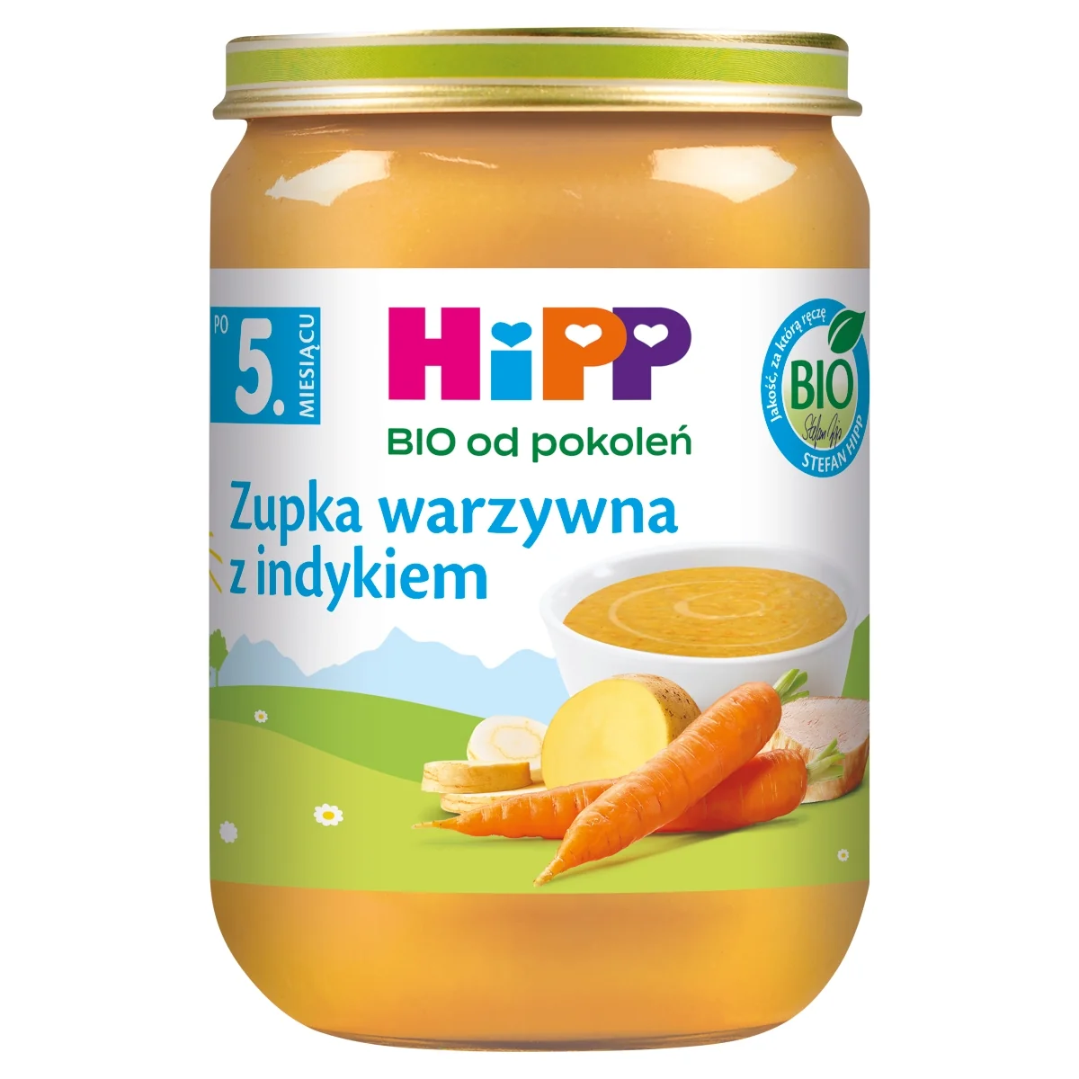 HiPP BIO od pokoleń zupka warzywna z indykiem po 5. miesiącu, 190 g