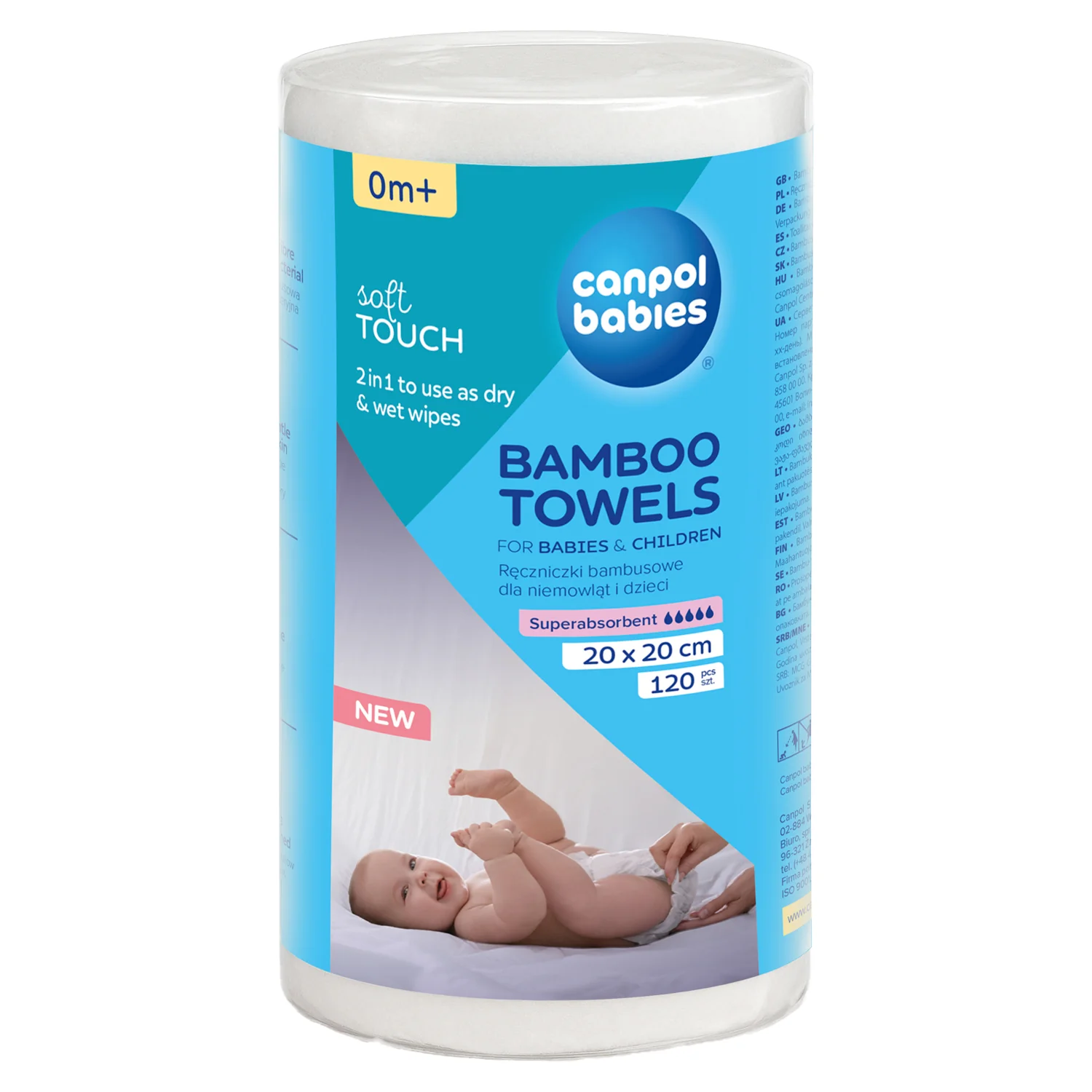 Canpol Babies ręczniczki bambusowe dla niemowląt, 120 sztuk