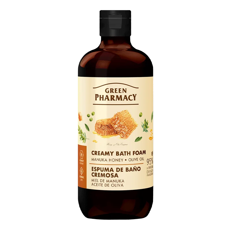 Green Pharmacy kremowa pianka do kąpieli Miód manuka i Oliwa z oliwek, 500 ml