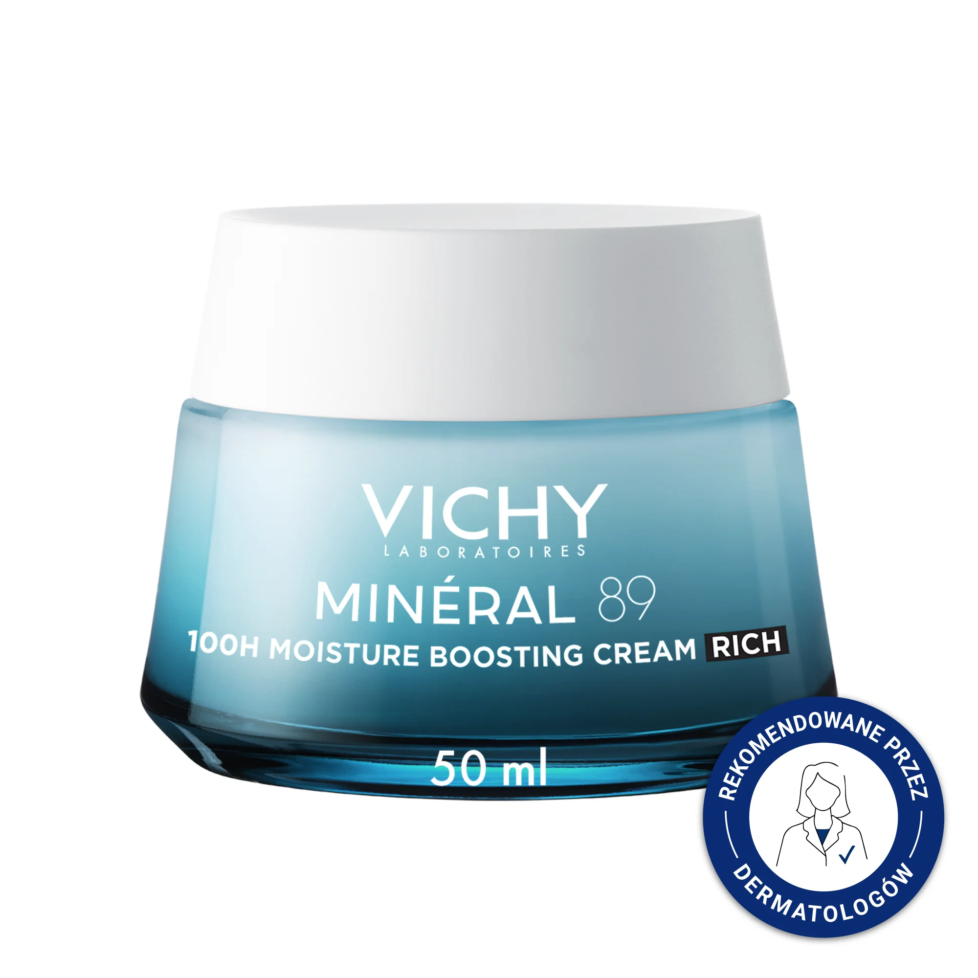 Vichy Minéral 89 bogaty krem nawilżająco-odbudowujący 72h, 50 ml