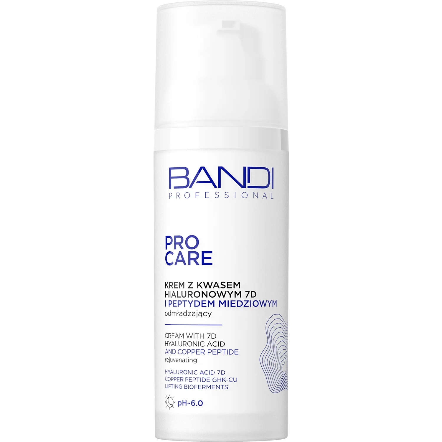 Bandi Pro Care krem z kwasem hialuronowym 7D i peptydem miedziowym, 50 ml