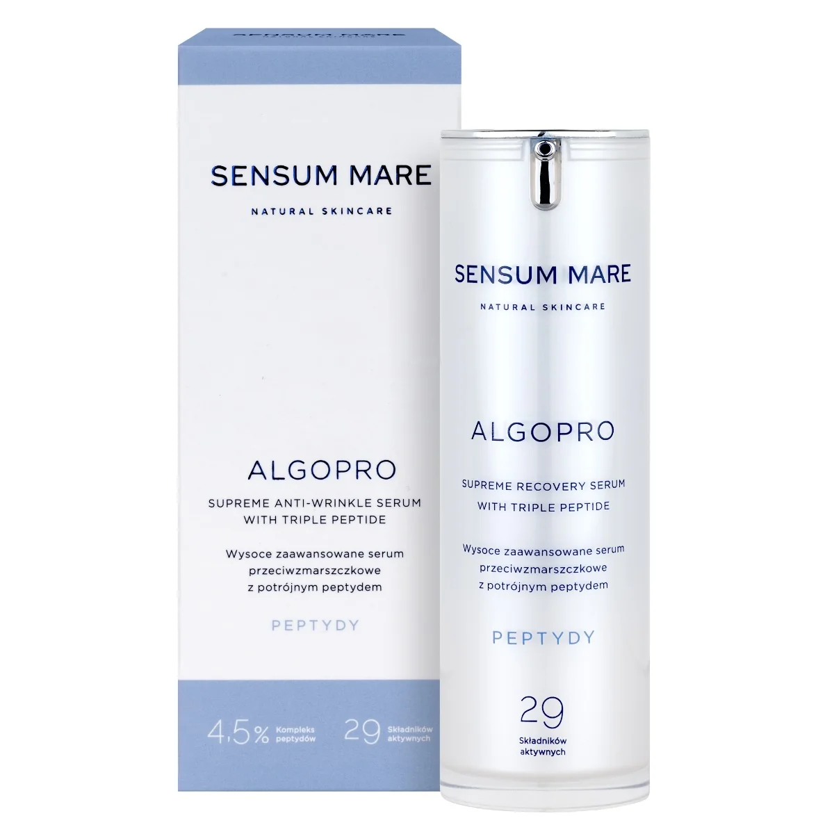 Sensum Mare Algopro wysoce zaawansowane serum przeciwzmarszczkowe z potrójnym peptydem, 30 ml