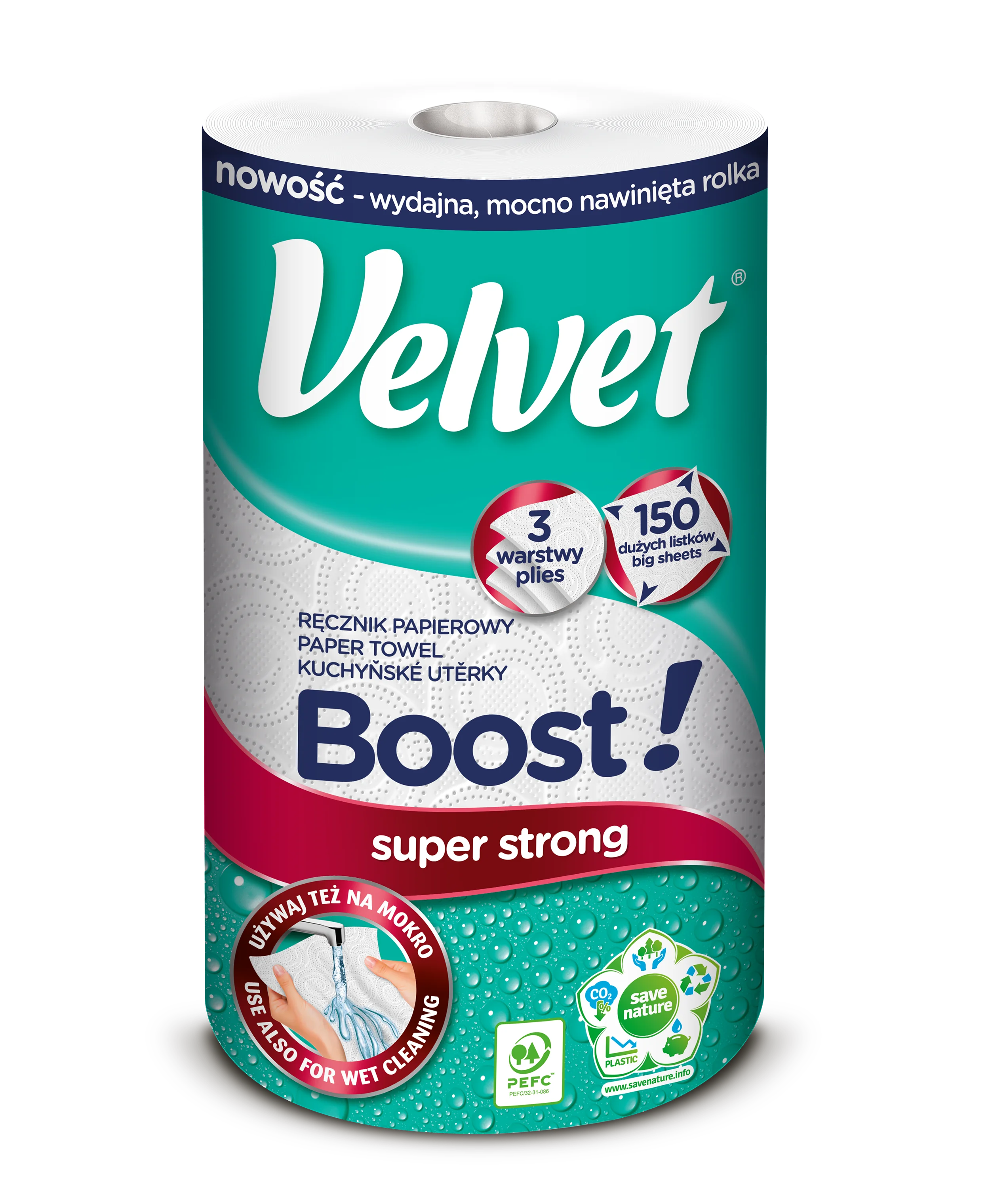Velvet Boost Super Strong ręcznik papierowy, 1 szt.