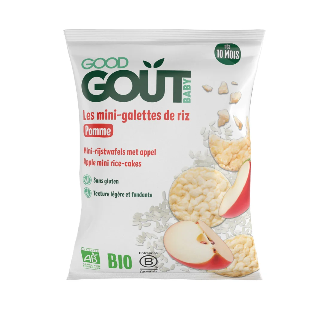 Good Gout BIO mini wafelki ryżowe z jabłkiem, 40 g