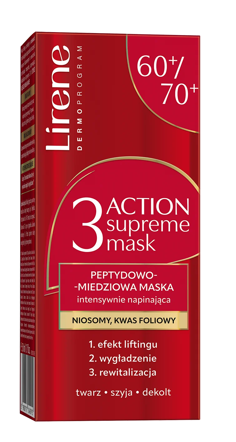 Lirene peptydowo-miedziowa maska intensywnie napinająca 60/70+, 50 ml