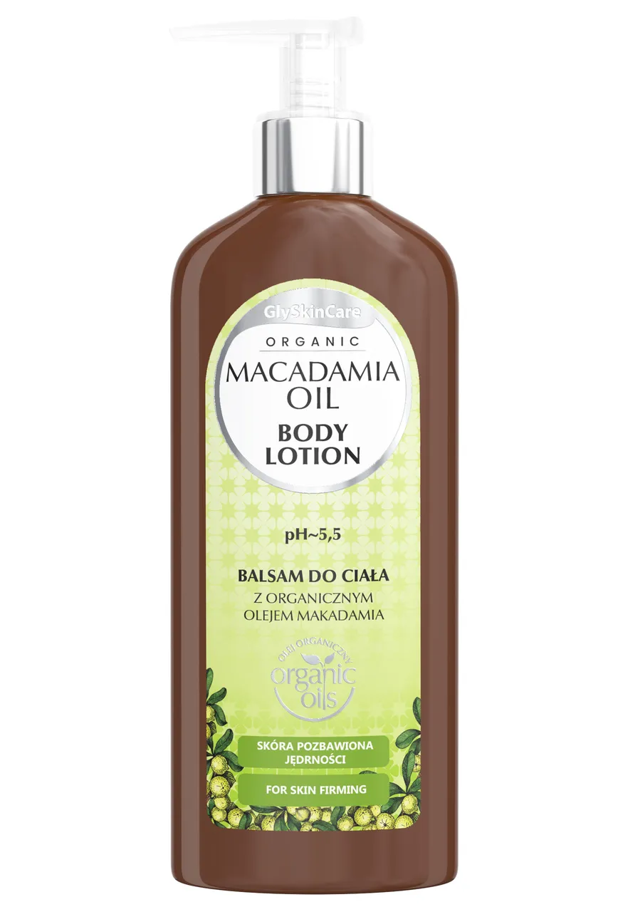 Equalan GlySkinCare Organic Macadamia Oil, balsam do ciała z olejem makadamia, 250 ml