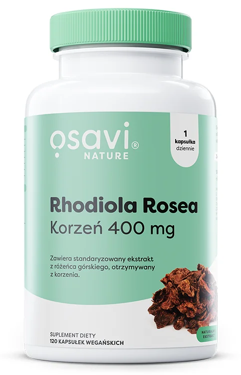 Osavi Rhodiola Rosea Korzeń 400 mg 120 kapsułek wegańskich