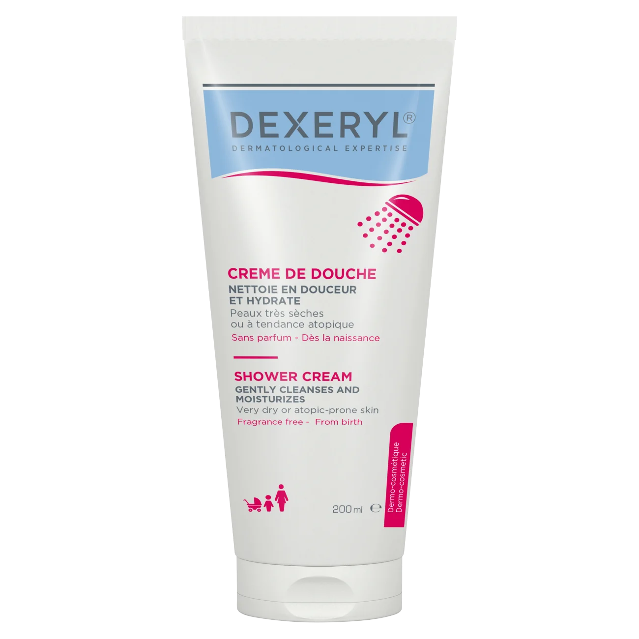 Dexeryl krem myjący pod prysznic, 200 ml