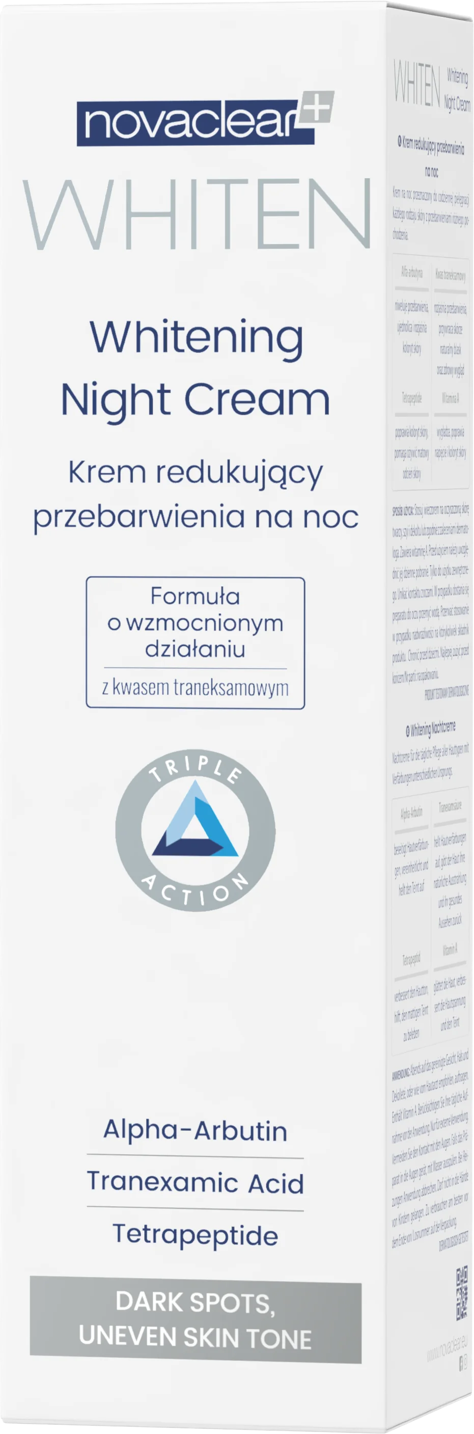 Equalan Novaclear Whiten Whitening Night Cream wybielający krem na noc, 50 ml