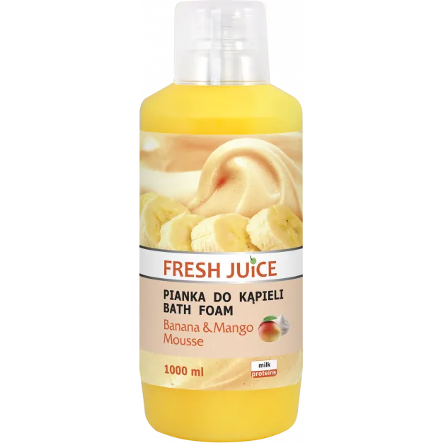 Fresh Juice, pianka do kąpieli banan & mus mango, 1000 ml