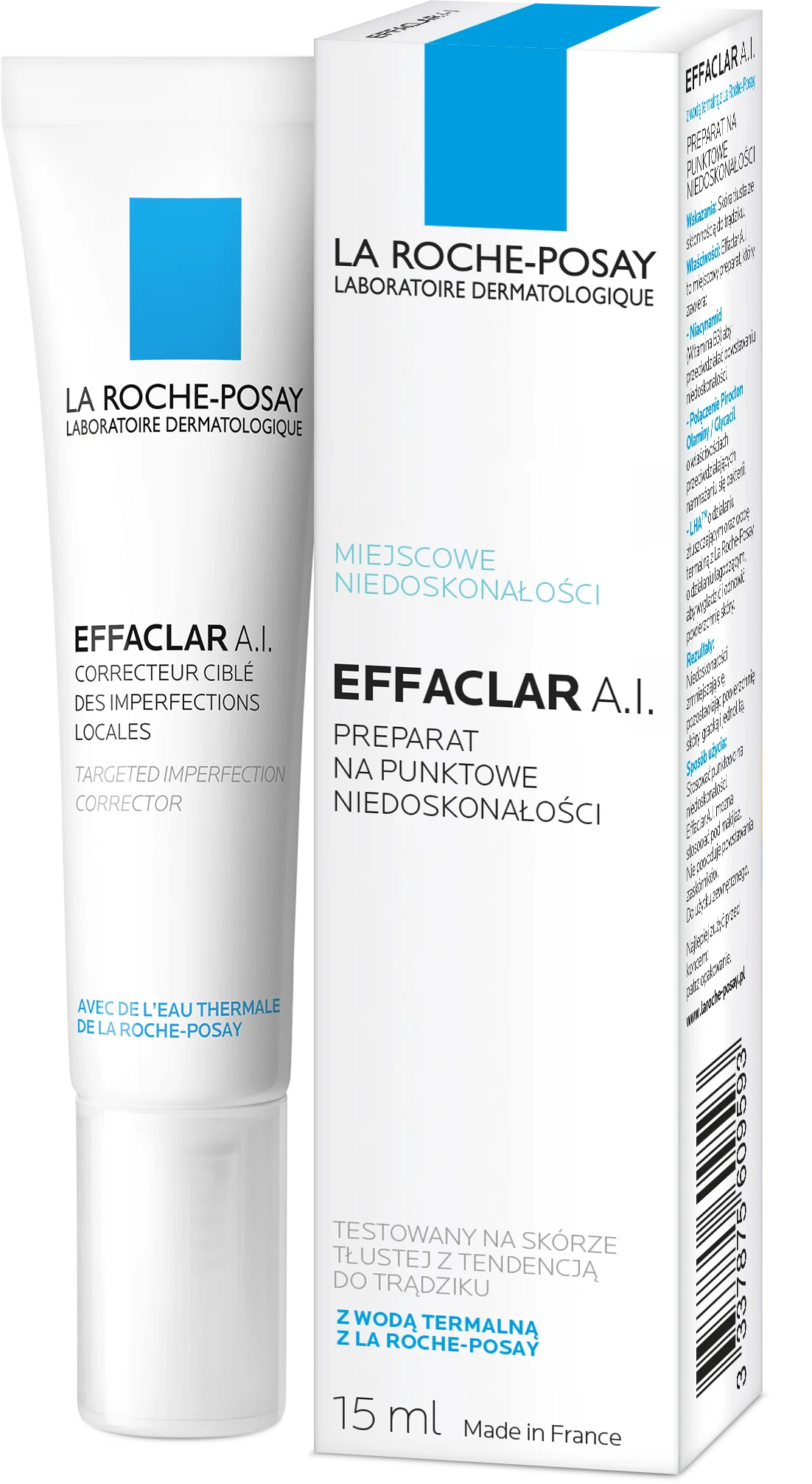 La Roche-Posay Effaclar A.I., Preparat na Punktowe Niedoskonałości, 15 ml
