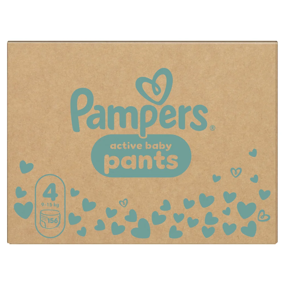 Pampers Active Baby Pants 4 pieluchomajtki, rozmiar 4, 9-15 kg, 156 sztuk