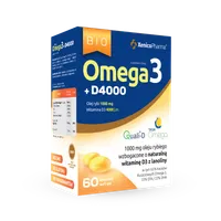 Bio Omega3 + D4000, suplement diety, 60 kapsułek