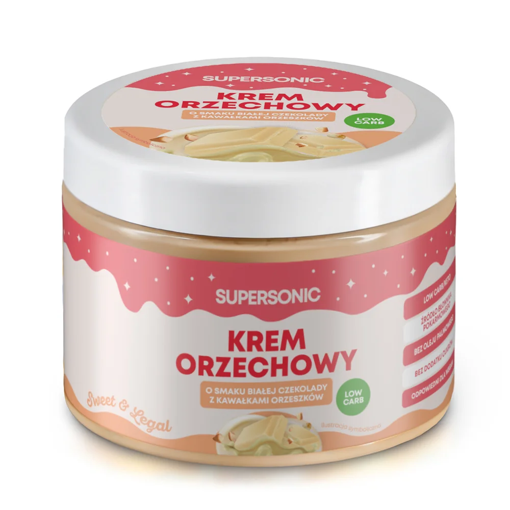Supersonic krem orzechowy o smaku czekolady z nutą orzechową (low-carb), 250 g