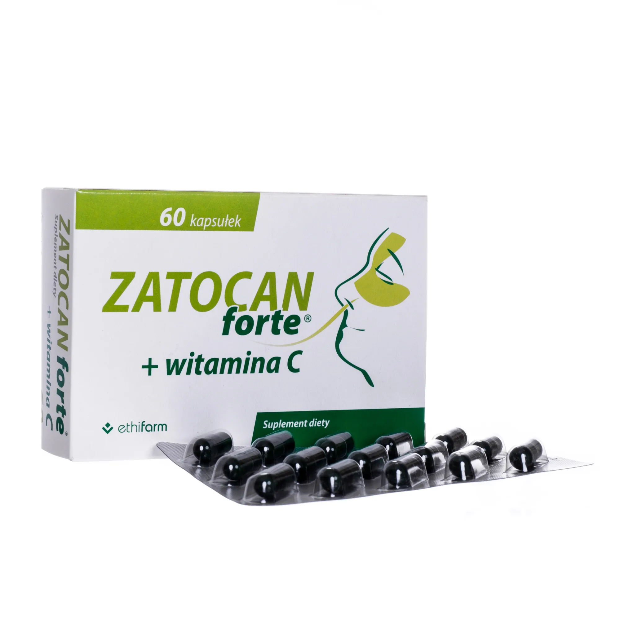 Zatocan Forte + witamina C, suplement diety, 60 kapsułek