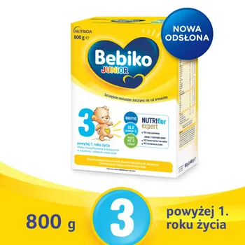 Bebiko Junior 3 Nutriflor+. mleko modyfikowane dla dzieci powyżej 1 roku życia, 800 g 