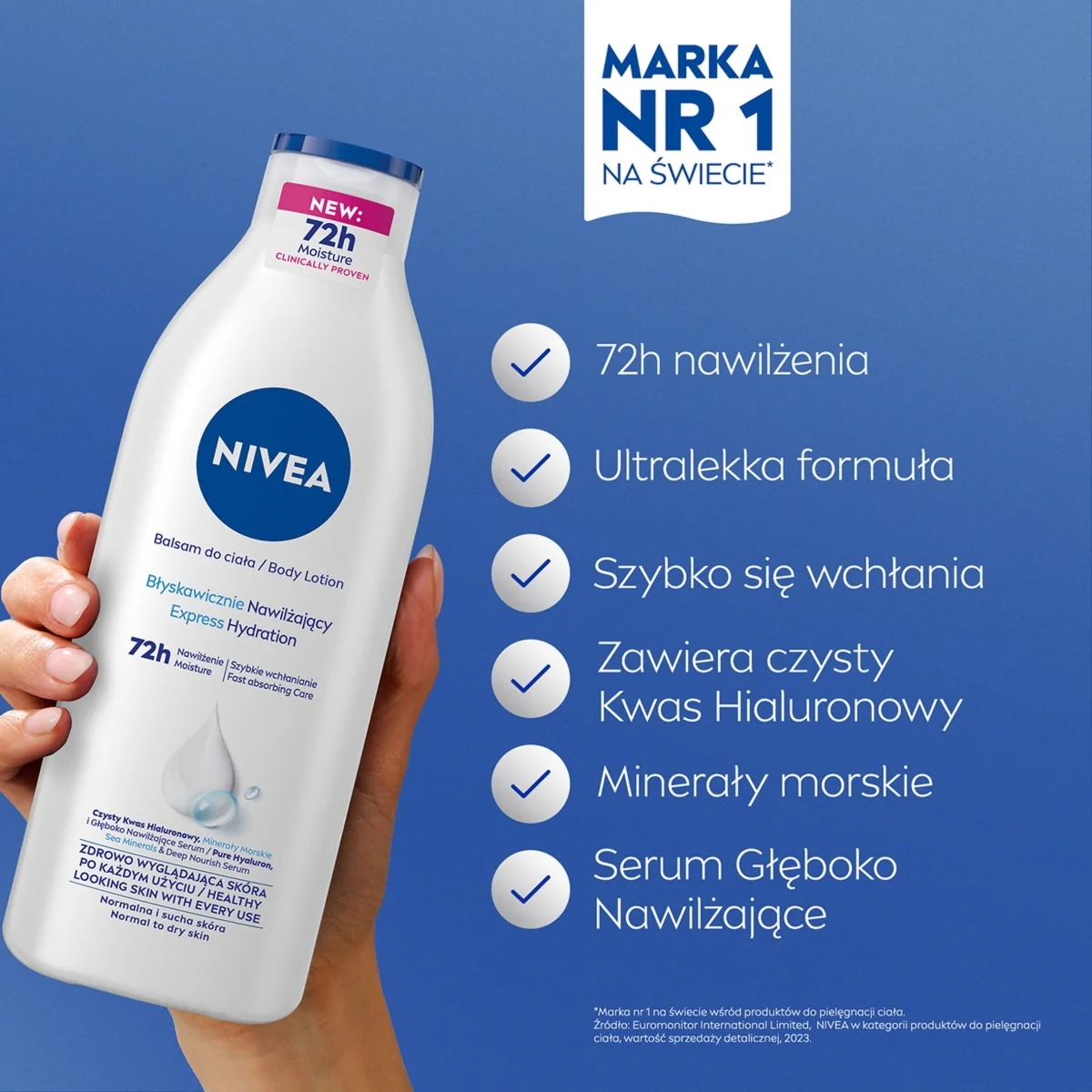 Nivea balsam do ciała błyskawicznie nawilżający, 400 ml