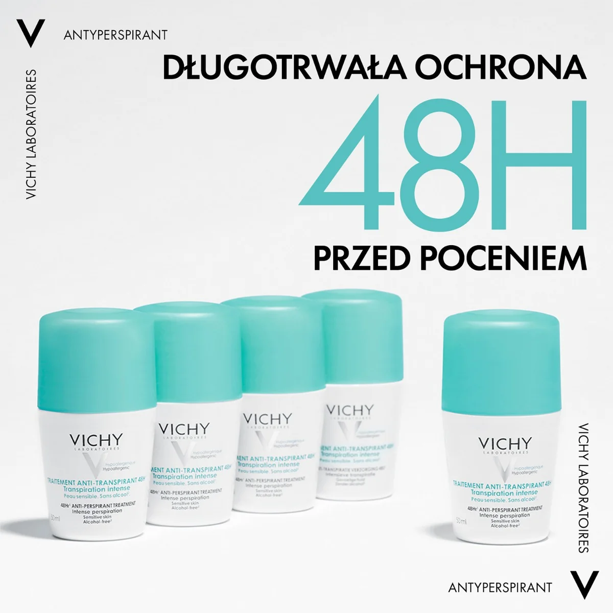 Vichy Traitement Anti-Traspirant 48h Antyperspirant w kulce przeciw intensywnemu poceniu, 50 ml 