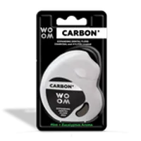 Woom Carbon+, pęczniejaca nić dentystyczna z węglem, 30 m