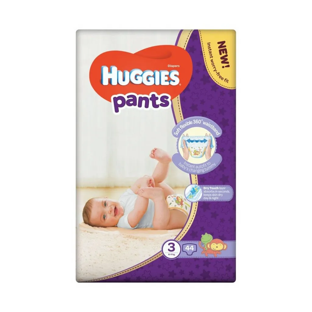 Huggies Pants, pieluchomajtki, rozmiar 3, 6-11 kg, 44 sztuki